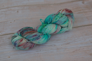 Blumenwiese - Handgefärbte Sockenwolle, 100g Strang